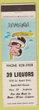Matchbook Cover - 39 Liquors Anaheim CA
