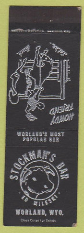 Matchbook Cover - Stockman's Bar Worland WY