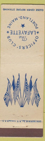 Matchbook Cover - Officers' Club The Lafayette Portland ME