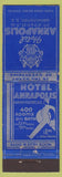 Matchbook Cover - Hotel Annapolis Washington DC WEAR