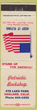 Matchbook Cover - Patriotic Bookshop Oakland CA