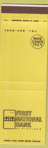 Matchbook Cover - First National Bank Highland MO