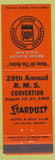Matchbook Cover - Stardust Hotel Las Vegas NV Casino RMS 1969 Esther Rancier