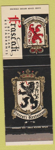 Matchbook Cover - Frascati Belgium Beverly Hills Hollywood Santa Monica