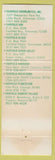 Matchbook Cover - Fairfield Communities Little Rock Fairfield Bay AR GA AZ