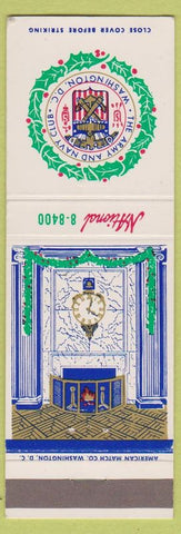 Matchbook Cover - Army and Navy Club Washington DC