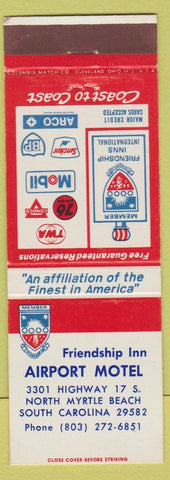 Matchbook Cover - Airport Motel North Myrtle Beach SC