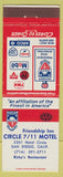 Matchbook Cover - Circle 7/11 Motel San Diego CA