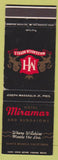 Matchbook Cover - Massaglia Motels Hotel Miramar Santa Monica CA Tiki Joe Room