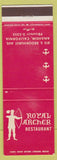 Matchbook Cover - Royal Archer Restaurant Anaheim CA WEAR