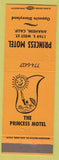 Matchbook Cover - Princess Motel Anaheim CA girlie Disneyland reference orange