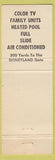 Matchbook Cover - Princess Motel Anaheim CA girlie Disneyland reference orange