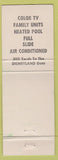 Matchbook Cover - Princess Motel Anaheim CA girlie Disneyland reference green
