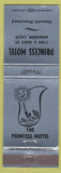 Matchbook Cover - Princess Motel Anaheim CA girlie Disneyland reference silver