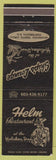 Matchbook Cover - Helm Restaurant Holiday Inn Portsmouth NH
