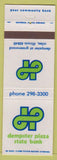 Matchbook Cover - Dempster Plaza State Bank Niles IL
