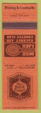 Matchbook Cover - The Back Court Deer Lake Racquet Club Clarkston MI