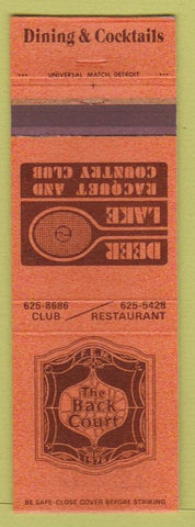 Matchbook Cover - The Back Court Deer Lake Racquet Club Clarkston MI