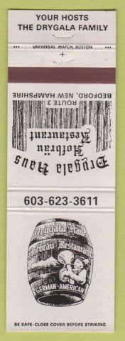 Matchbook Cover - Drugala Haus Hofbrau Bedford NH