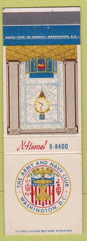 Matchbook Cover - Army and Navy Club Washington DC