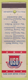 Matchbook Cover - USO United Service Organization military