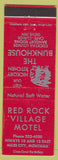 Matchbook Cover - Red Rock Village Motel Miles City MT restaurant