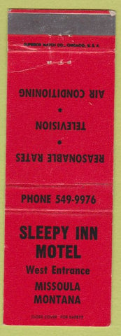 Matchbook Cover - Sleepy Inn Motel Missoula MT