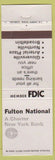 Matchbook Cover - Fulton National Bank NY