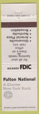 Matchbook Cover - Fulton National Bank NY