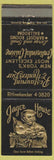 Matchbook Cover - Mitzi's Jager House New York City