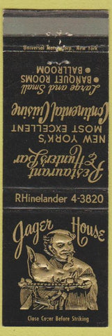 Matchbook Cover - Mitzi's Jager House New York City