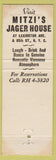 Matchbook Cover - Mitzi's Jager House New York City