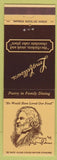 Matchbook Cover - Long Fellow's restaurant Van Nuys CA Lomita Ventura
