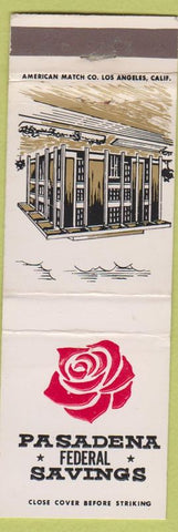 Matchbook Cover - Pasadena CA Federal Savings Bank