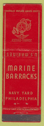Matchbook Cover - US Marines Barracks Navy Yard Philadelphia PA