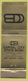 Matchbook Cover - Capital City State Bank Des Moines IA