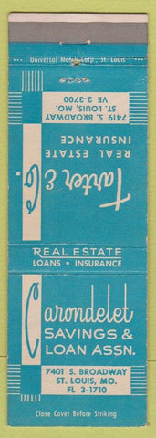 Matchbook Cover - Tarter Real Estate Insurance ST Louis MO