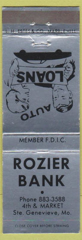Matchbook Cover - Rozier Bank Ste Genevieve MO