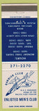 Matchbook Cover - Barrier Club Miramar CA