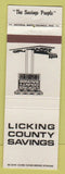 Matchbook Cover - Licking County Savings Bank Newark Utica Heath Pataskala