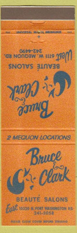 Matchbook Cover - Bruce and Clark Beauty Salon Mequon WI