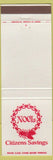Matchbook Cover - Citizens Savings Christmas bank