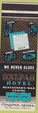 Matchbook Cover - Mizpah Hotel casino Tonopah NV