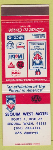 Matchbook Cover - Sequim West Motel Sequim WA