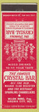 Matchbook Cover - Crystal Bar Virgina City NV