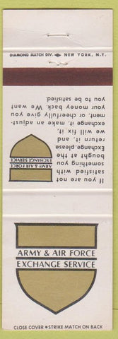 Matchbook Cover - Army Air Force Exchange Service