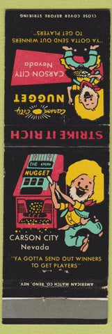 Matchbook Cover - Carson City Nugget casino NV