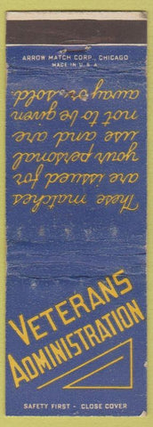 Matchbook Cover - Veterans Administration WORN