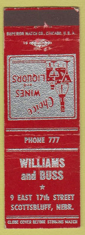 Matchbook Cover - Williams and Buss Scottsbluff NE