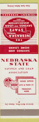 Matchbook Cover - Nebraska State Savings Loan Fremont NE
